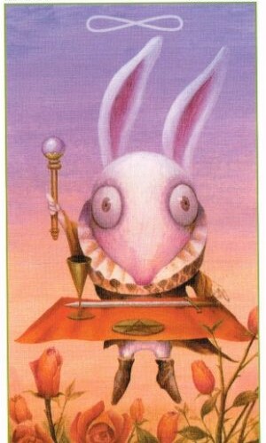 The bunny magician from the Tarot of the Magical Forest amazes the audience with his levitation spells