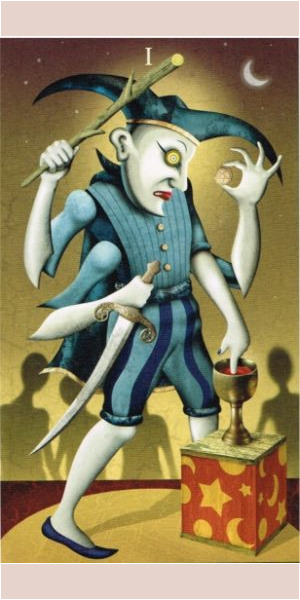 The Deviant Moon Magician focuses intently on the trick, maybe lacking the experience to simultaneously engage with the audience